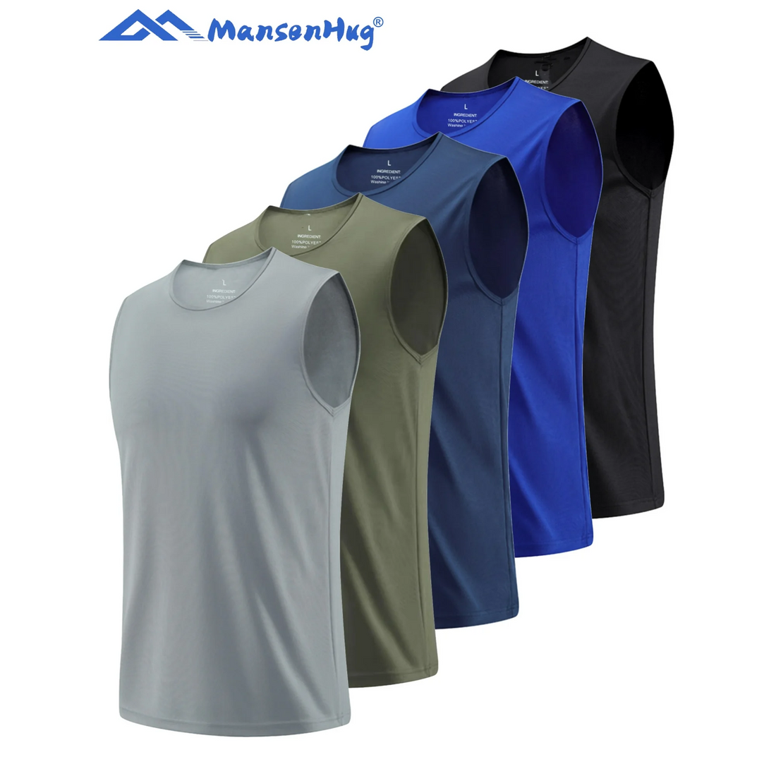 Men's 5 Pack Workout Tank Tops Sleeveless Gym Shirts Bodybuilding Fitness Muscle Tee Shirts