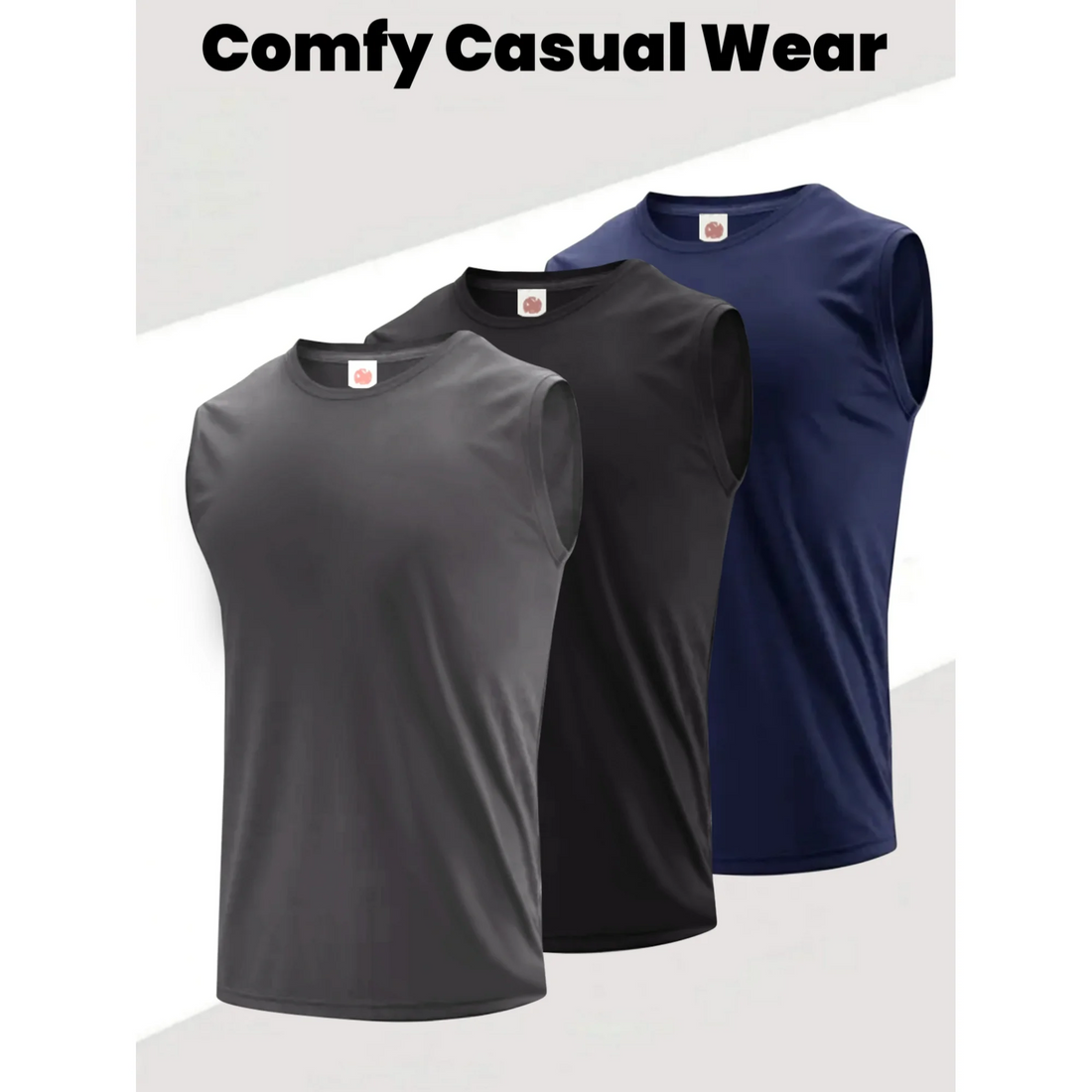 Mens Tank Tops 3 Pack,Quick Dry Gym Sleeveless Muscle T Shirts for Men's Fitness