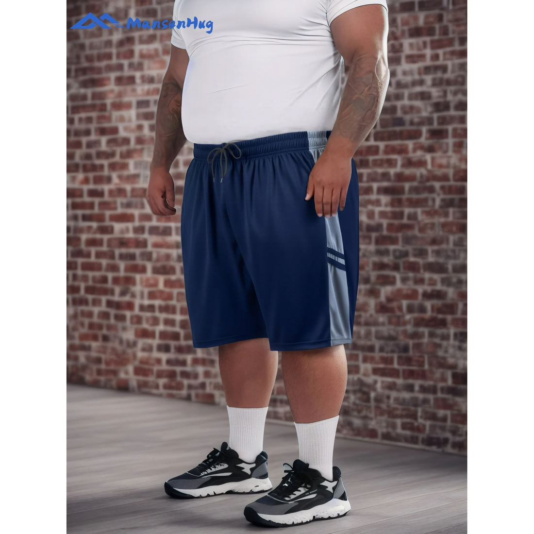 MANSENHUG 4 Pack Men's Shorts Streetwear Plus Size With Pockets Loose Fit Running Workout Training Basketball Mens Casual Shorts