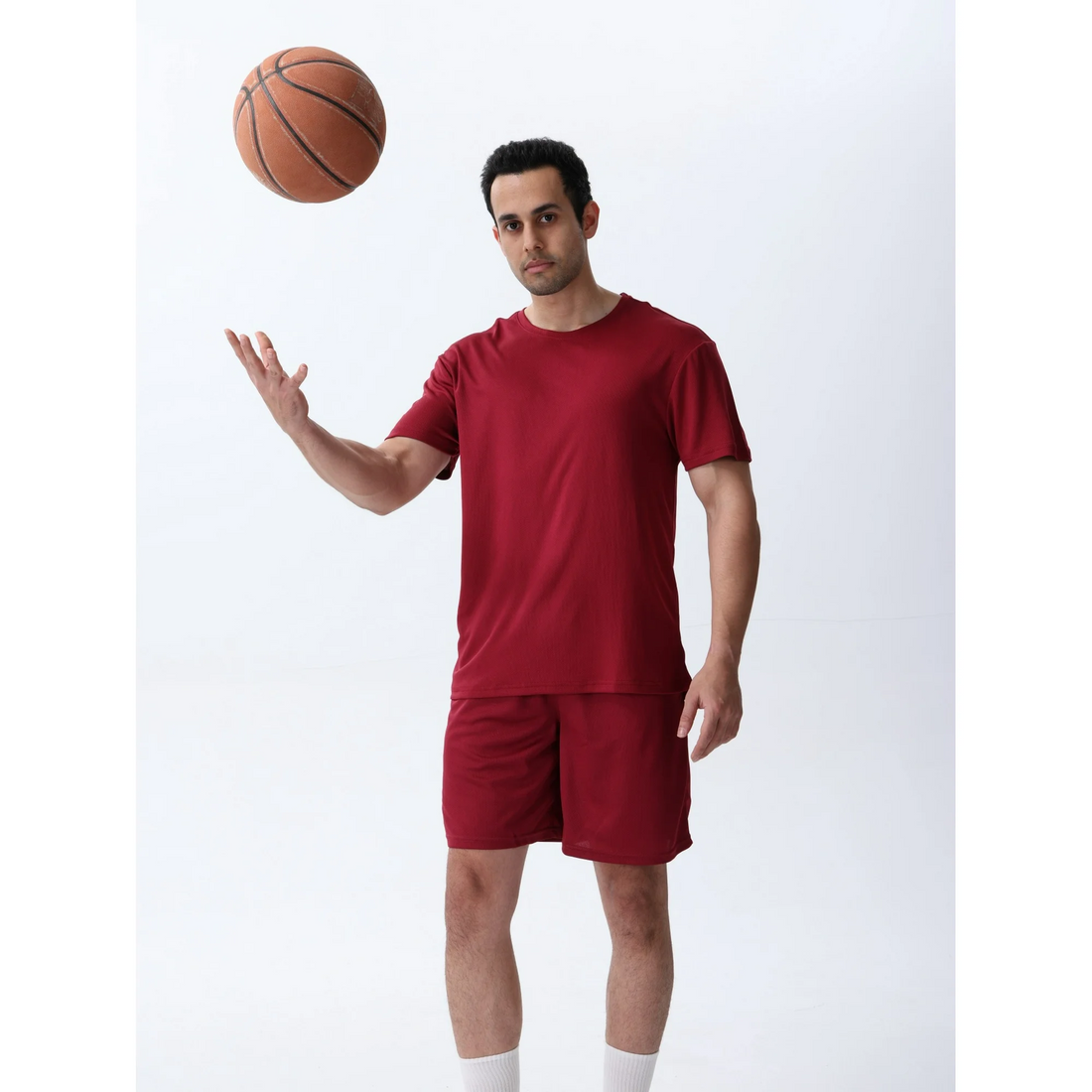 MANSENHUG 5 Pack Men's Dry Fit T Shirts Athletic Running Gym Workout Short Sleeve Tee Shirts for Men