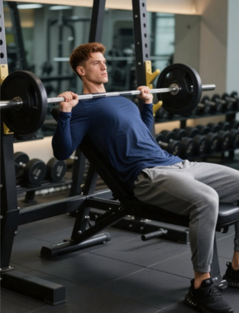 MAENSENHUG 5 Pack Long Sleeve Shirts for Men - Quick Drying Moisture Wicking Sun Protection T-Shirts for Fishing Workout Gym