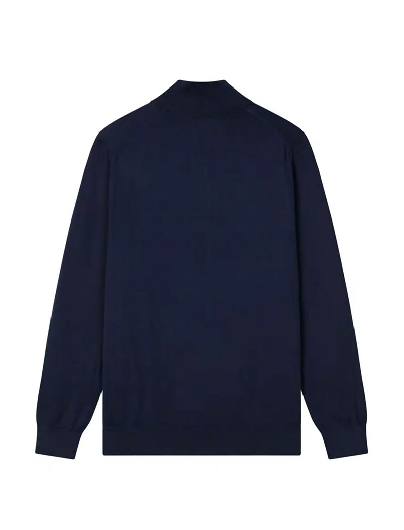 MANSENHUG mens Long Sleeve Quarter-Zip Sweater ,Cadet Collar Sweatshirt