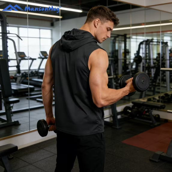 Men’s 3‑Pack Sleeveless Hooded Tank Tops Quick‑Dry Breathable Athletic Workout Hoodie Vest